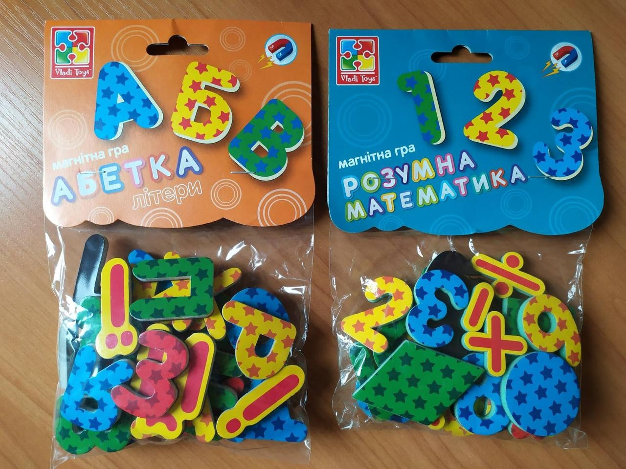 Магнитные азбука и цифры Vladi Toys (Укр)