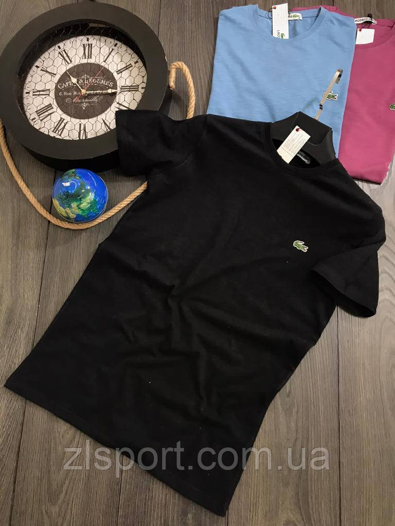 Чоловіча трикотажна чорна футболка Lacoste, Туреччина