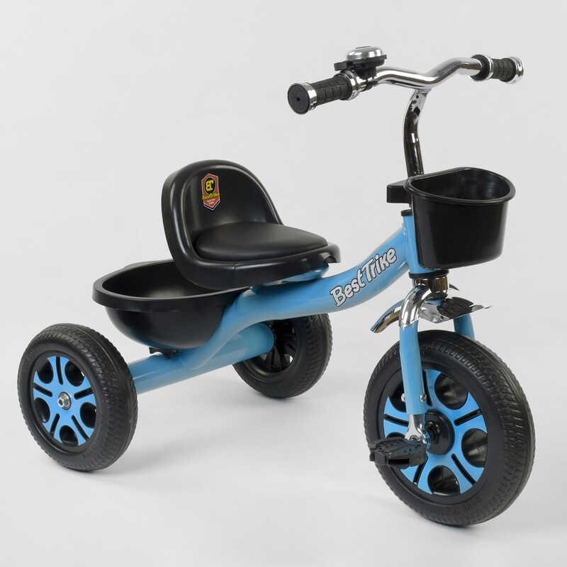 

Велосипед 3-х колёсный LM-6122 Best Trike (1) СИНИЙ, пено колесо, метал. рама, звоночек, 2 корзины, переднее