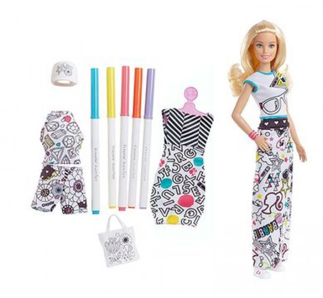 

Barbie Набор Барби дизайнер Crayola Color-in Fashions Blonde