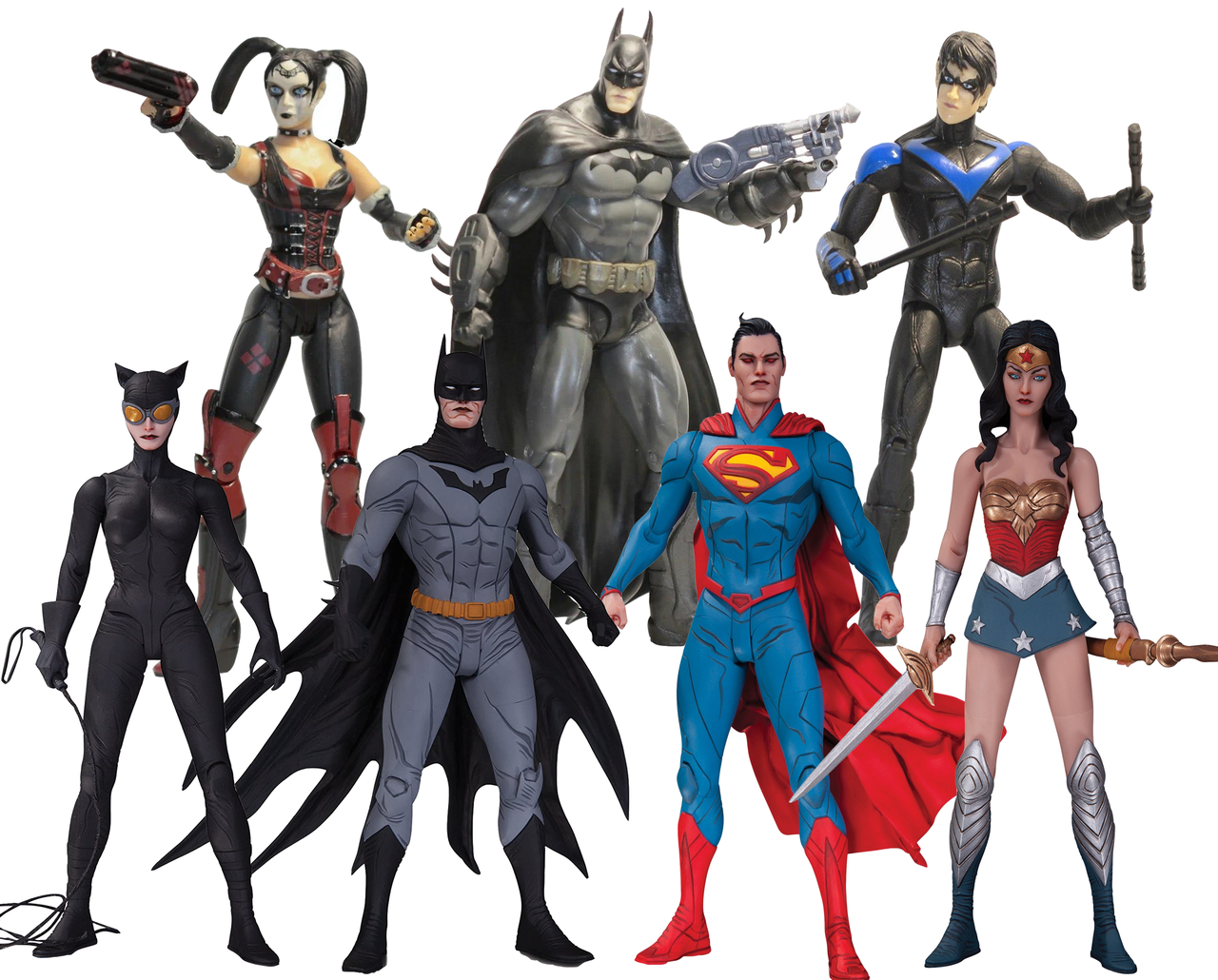 

Набор фигурок DC Comics, Лига Справедливости + Аркхэм сити, 17 см - Justice League & Arkham City, by Jae Lee