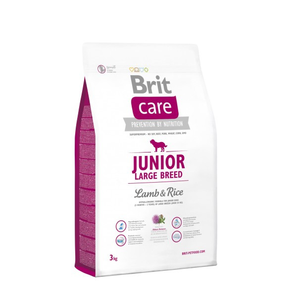 

Brit Care Junior Large Breed Lamb сухой корм для молодых собак крупных пород с ягненком 3кг, 1111113614