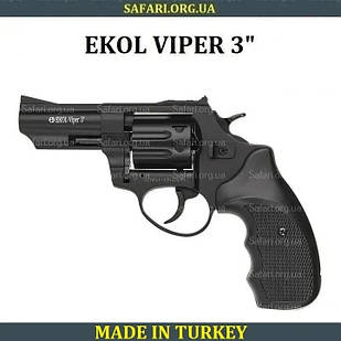 Револьвер под патрон Флобера Ekol Viper 3 Black Револьвер флобера Пистолет флобера