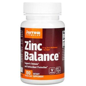 

Баланс цинка, Zinc Balance Jarrow Formulas, 100 капсул