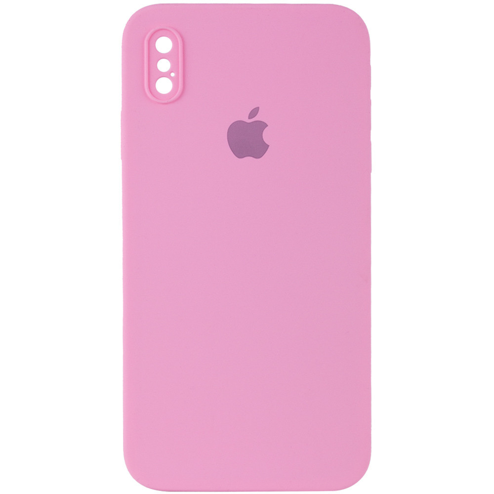 

Чехол Silicone Case Square Full Camera Protective (AA) для Apple iPhone XS (5.8"), Розовый / light pink