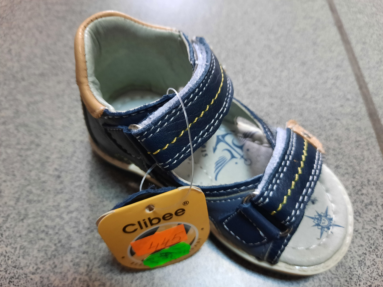 

Кожаные босоножки для мальчика clibee 24, 15.6, Синий