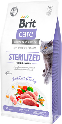 Brit Care Cat GF Sterilized Weight Control,  7кг (контроль веса д/стерилизованных)
