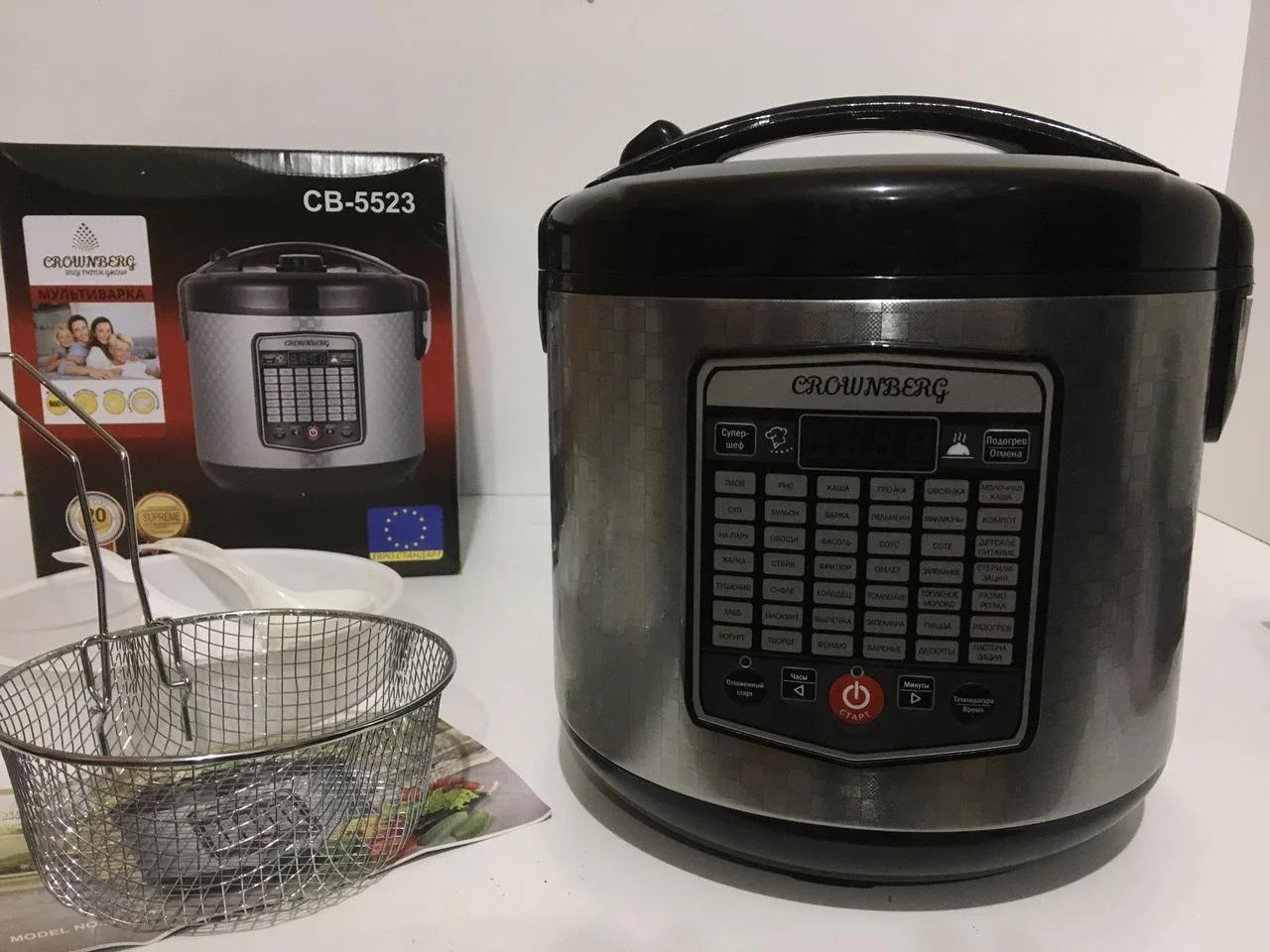 

Мультиварка + фритюрница CROWNBERG CB-5523 (45 программ, 5 л) 860W