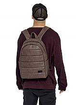 Мужской коричневый рюкзак городской, повседневный, для ноутбука 15,6 матовая эко-кожа