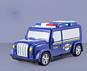 Дитячий сейф 589-13B Машина скарбничка з кодовим замком і відбитком пальця - поліцейська машина, колір синій, фото 2
