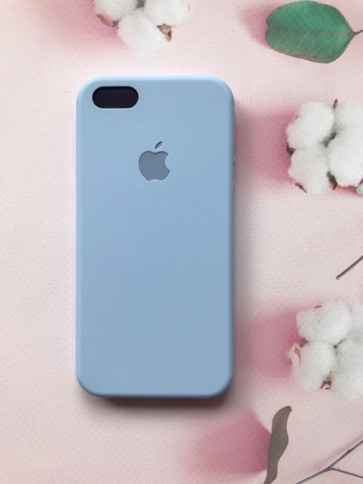 

Силиконовый чехол Silicone Case для iPhone 5 5s Голубой 11297, КОД: 1844400, Light blue