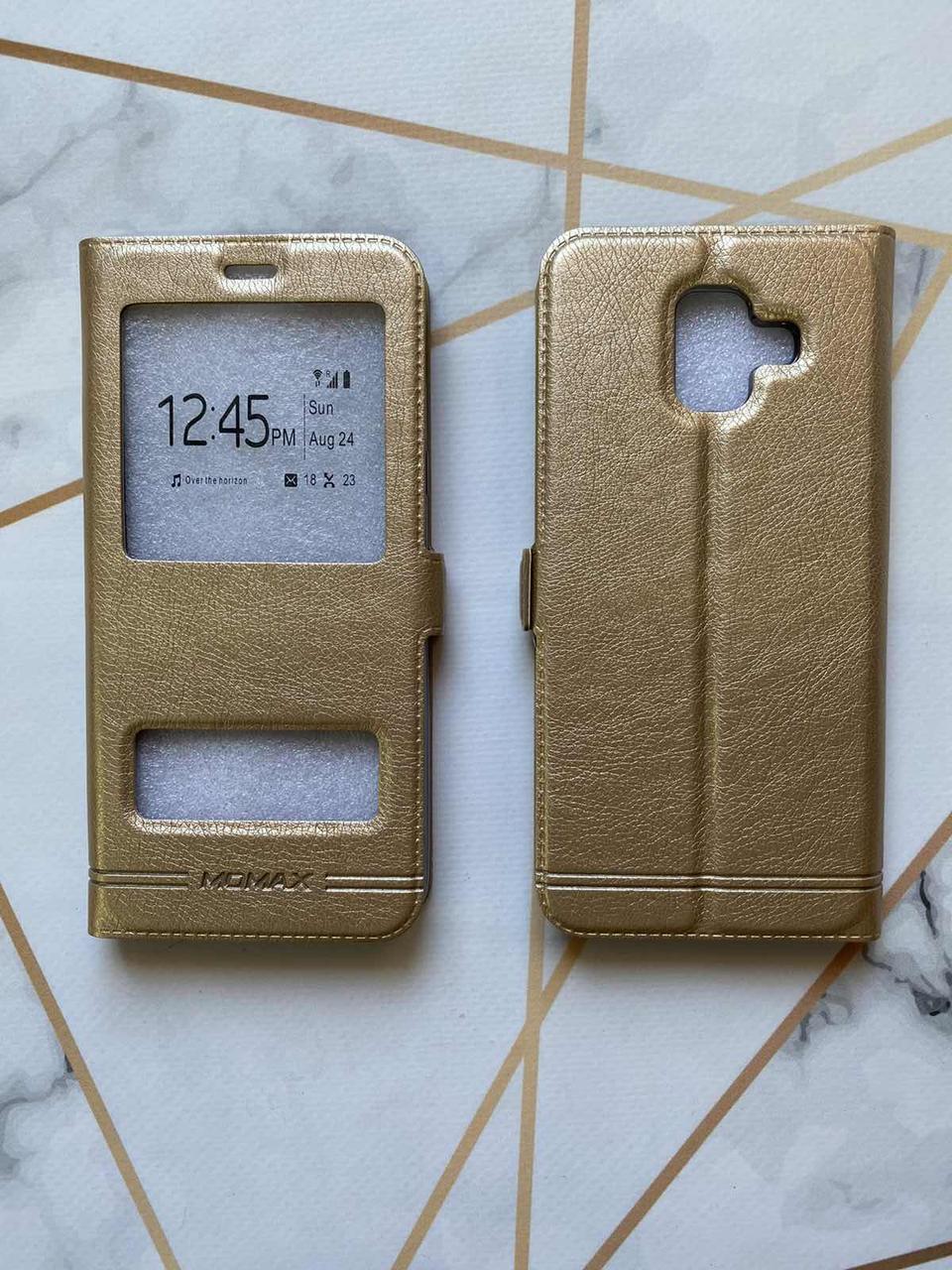 

Чехол-книжка Momax для Samsung Galaxy А6 2018 A600F Золотой 13566, КОД: 1828605, Gold
