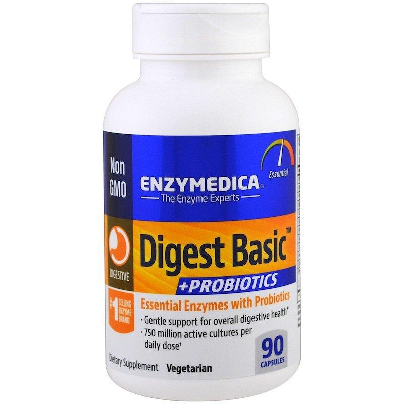 

Enzymedica, Digest Basic, ферменты с пробиотиками, 90 капсул