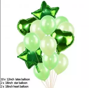 Набор зелёных шариков (уп.14шт.), фото 2