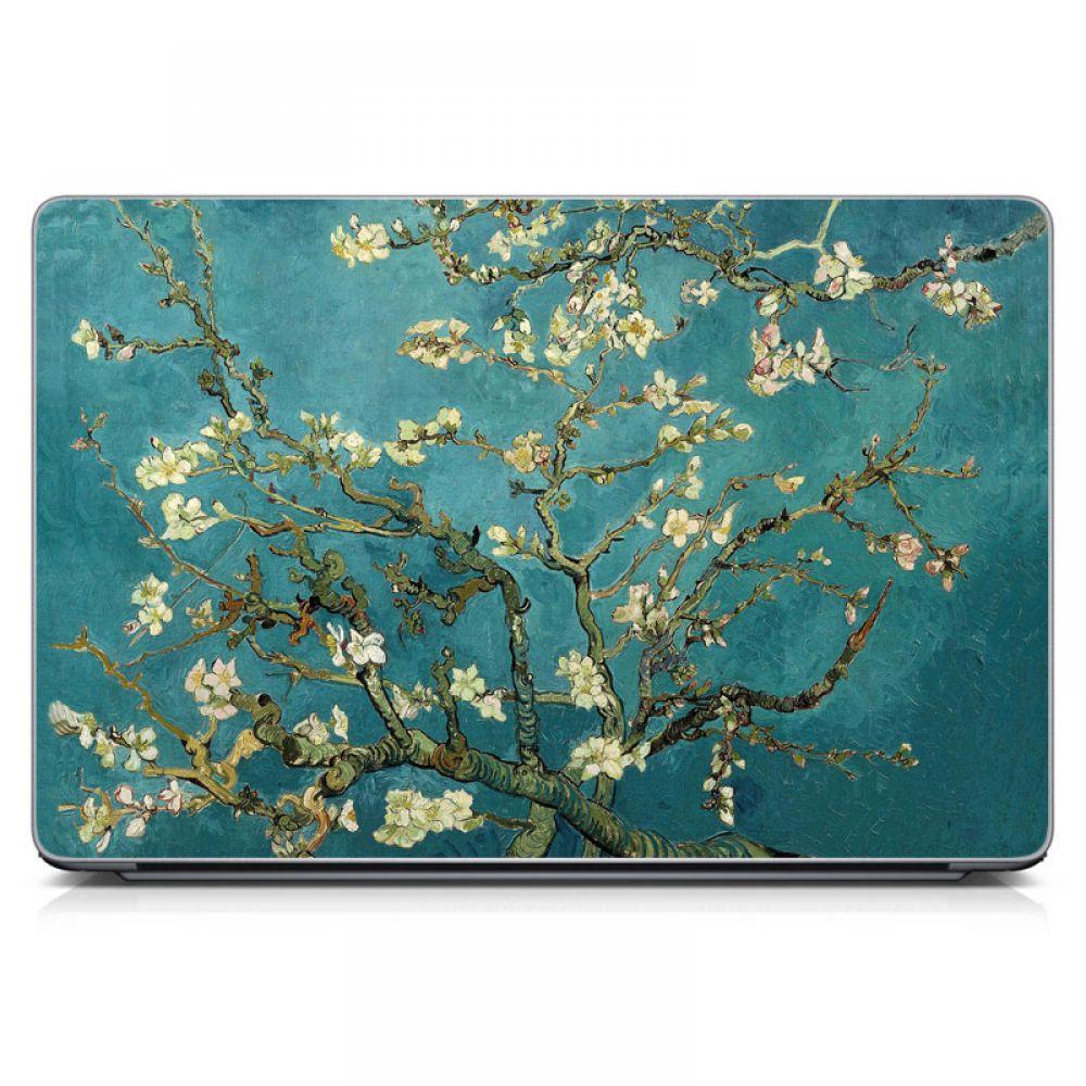 

Универсальная наклейка для ноутбука, 13.3"-17.3” 400x260 мм Blossoming Almond Tree Матовая, Синий