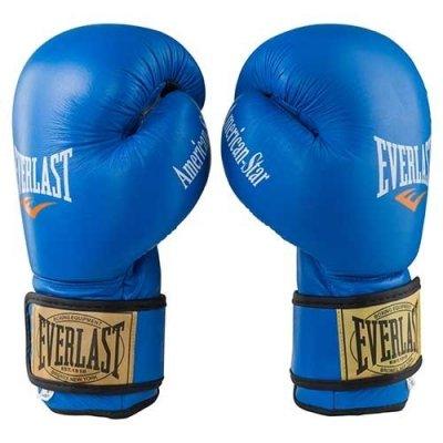 

Боксерские перчатки кожаные синие 8oz Everlast AmericanStar SKL11-281316, Синий