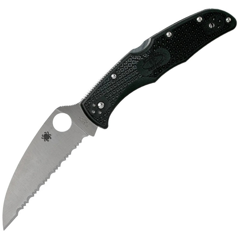 

Нож складной Spyderco Endura 4 Wharncliffe серрейтор, Черный