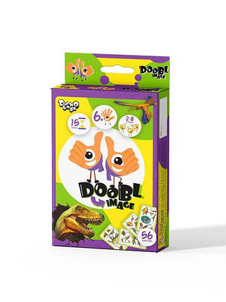 Настільна гра "Doobl Image Dino" Мала карткова Danko Toy, фото 2