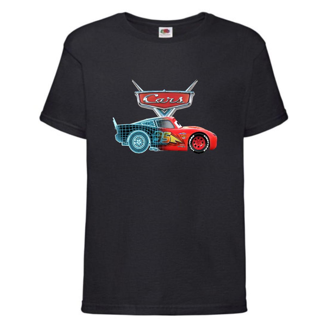 

Футболка детская Тачки (Cars-06) черная, размер 98-104-116-128-140-152-164 см