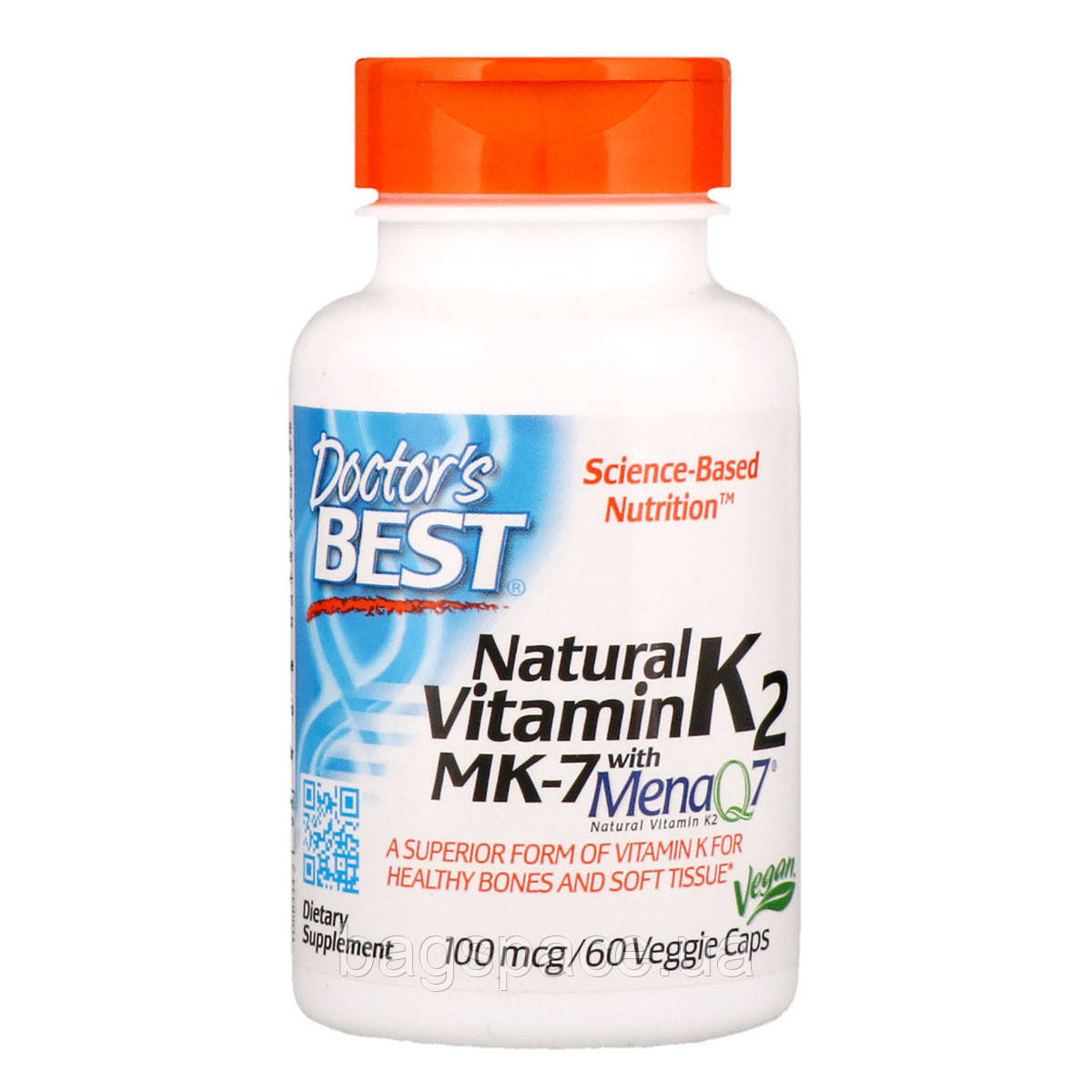 

Витамин К2 Doctors Best в форме МК-7 Vitamin K2 as MK-7 100 мкг 60 капсул DRB00334, КОД: 1726133