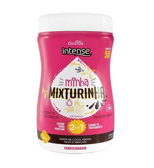 

Маска-сыворотка 2в1 для сухих волос Griffus Intense creme 2 em 1 Minha Mixturinha 1000 g