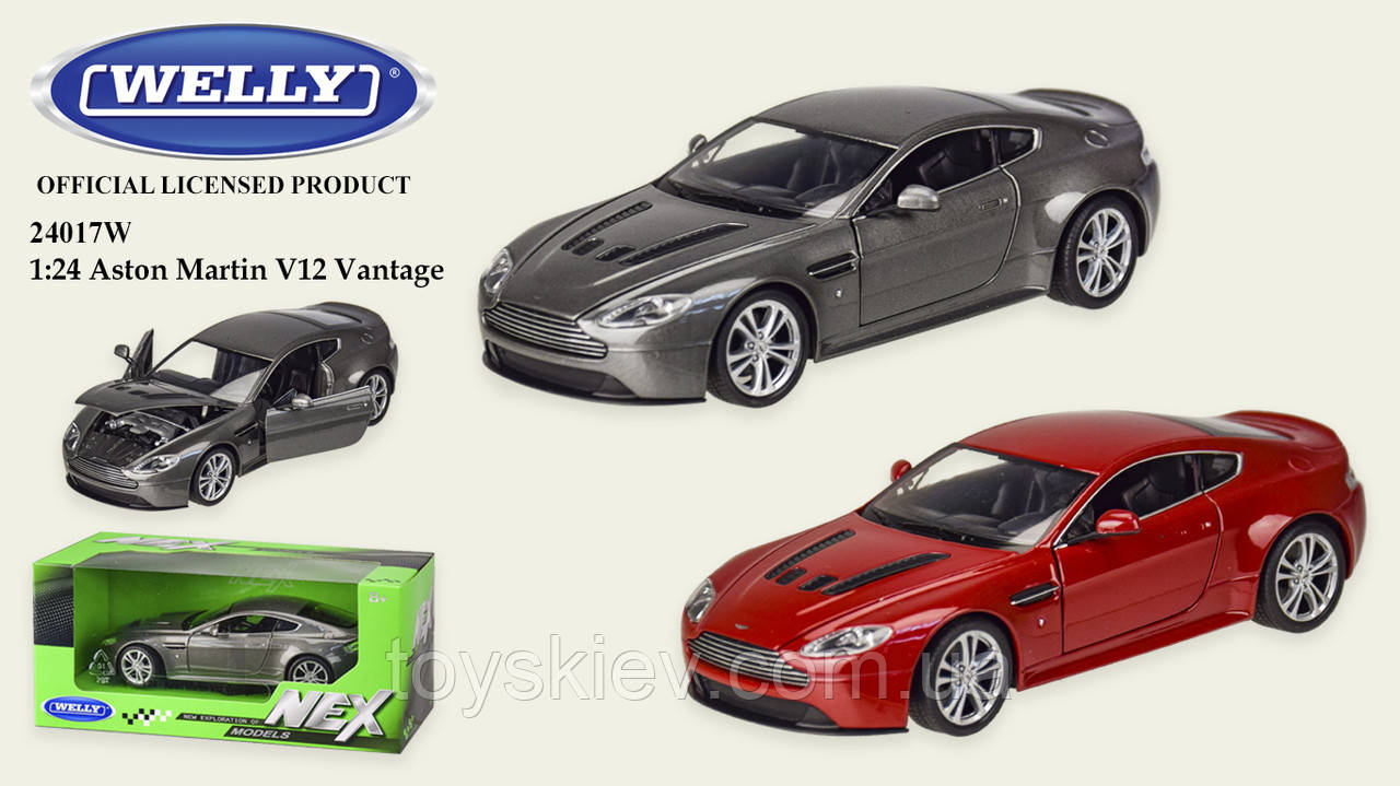 

Машина метал 24017W (24шт|4) "WELLY"1:24 ASTON MARTIN V12,откр.двери,капот,2 цвета,в кор.23*11*10 см