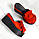 Сабо Банты! Босоножки женские кожаные шлепанцы на  платформе красный замш, фото 4