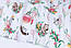 Ткань бязь "Коалы, мишки и попугаи на цветах" на белом фоне (№3526), фото 3