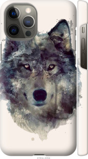 

Чехол на Apple iPhone 12 Pro Max Волк-арт "4163c-2054-29584", Белый