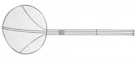 Шумовка решетчатая усиленная, Ø240x550 мм, размер сетки 5x5 мм