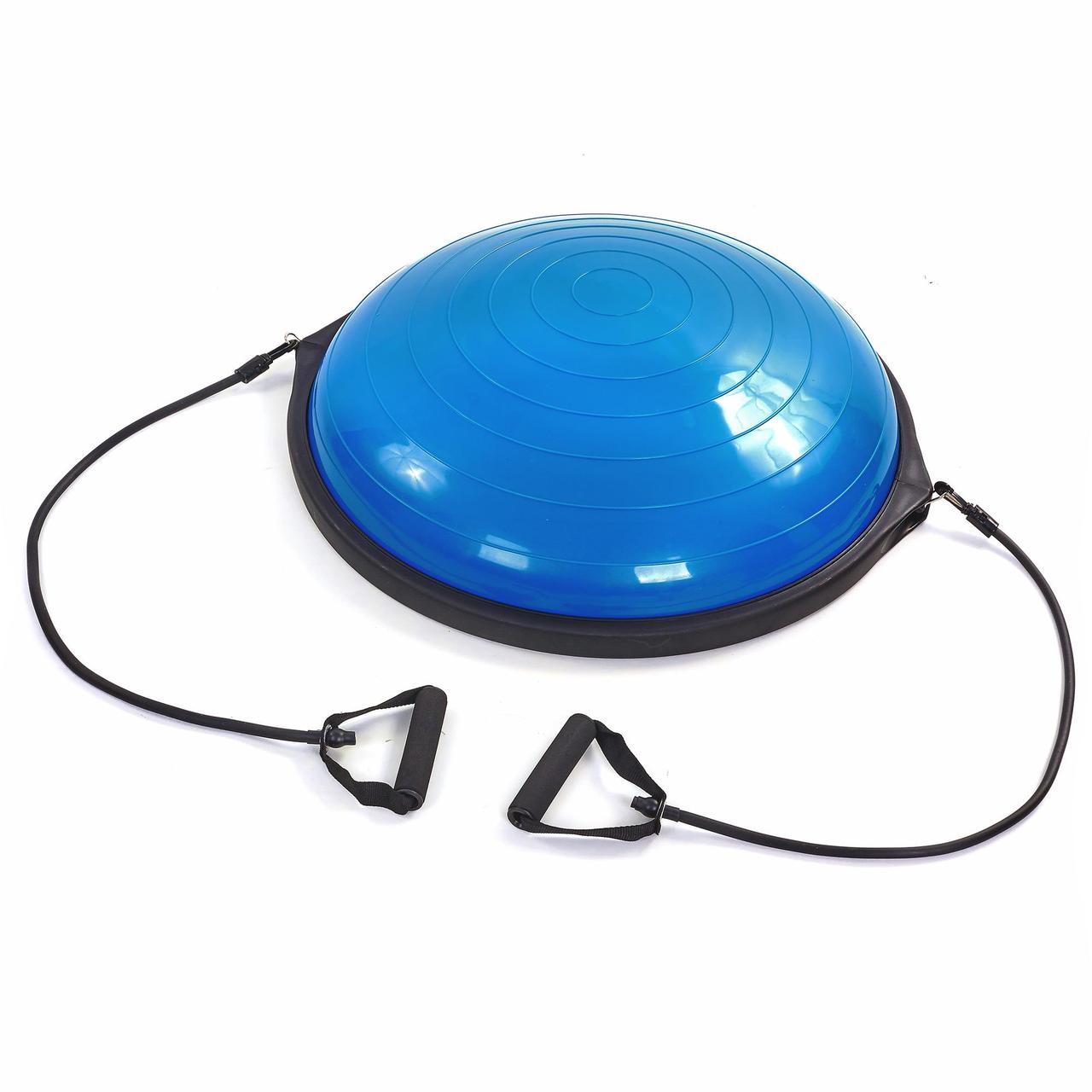 

Балансировочная платформа BOSU с двумя эспандерами BS-1590 (пластик, PVC, h-22см, d-63см, 6500гр, цвета в, Синий