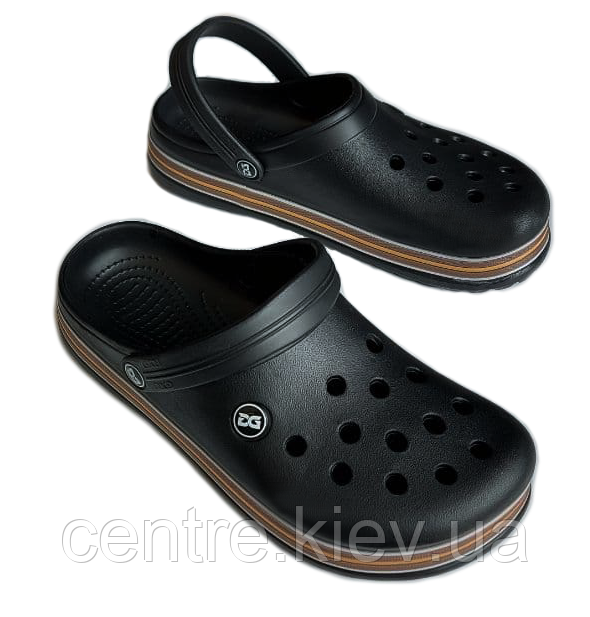 

Мужские Тапочки CROCS Чёрные Кроксы Шлёпки 41, Черный