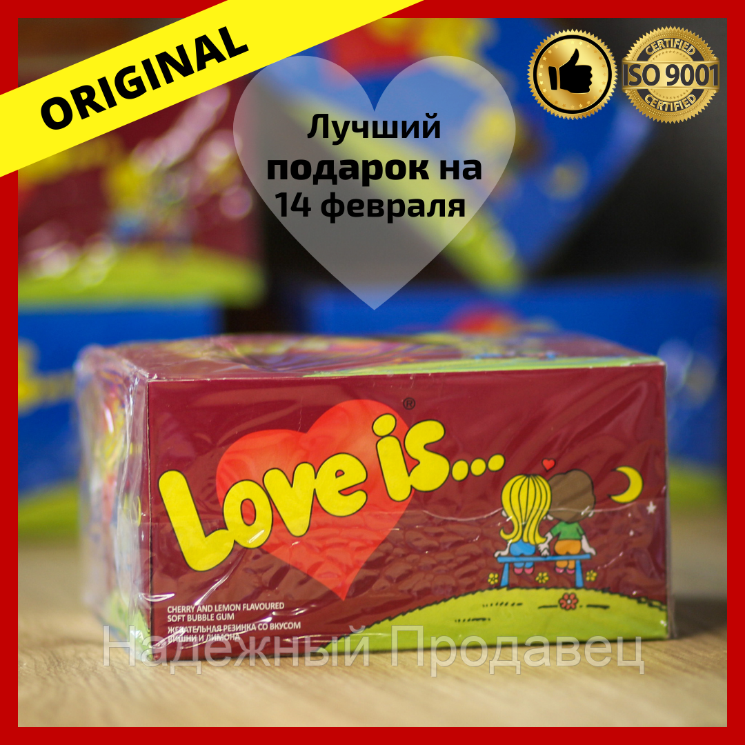 

Жвачки love is. лав из. 100 шт. вишня-лимон, жевательная резинка love is, большой блок love is| Оригинал