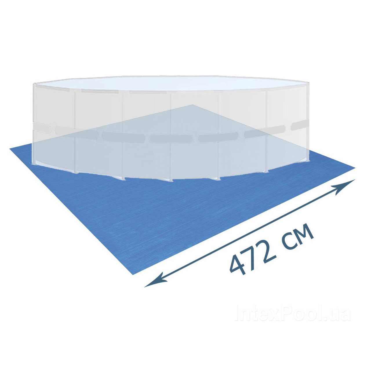 

Подстилка для бассейна IntexPool 28048-1, 472 х 472 см, квадратная
