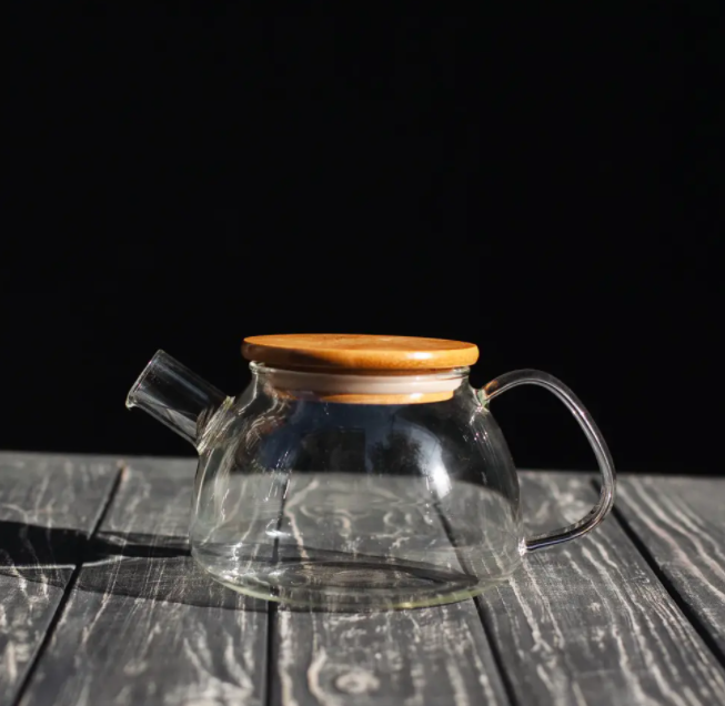 

Чайник заварник стеклянный Стокгольм прозрачный с бамбуковой крышкой 600 мл
