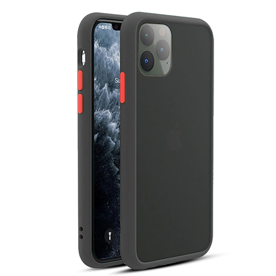 

Силикон MATT CASE iPhone 11 Pro Max with glass черный