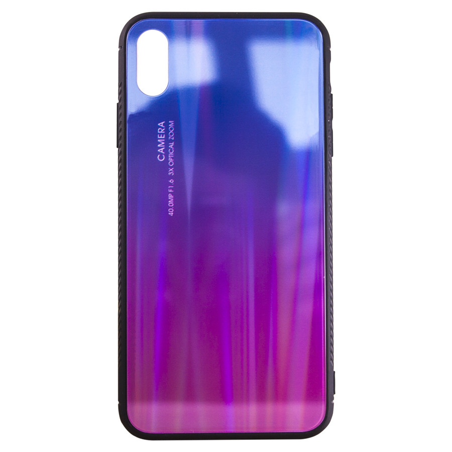 

Силикон GRADIENT GLASS iPhone XS Max синий/розовый, Сине-розовый