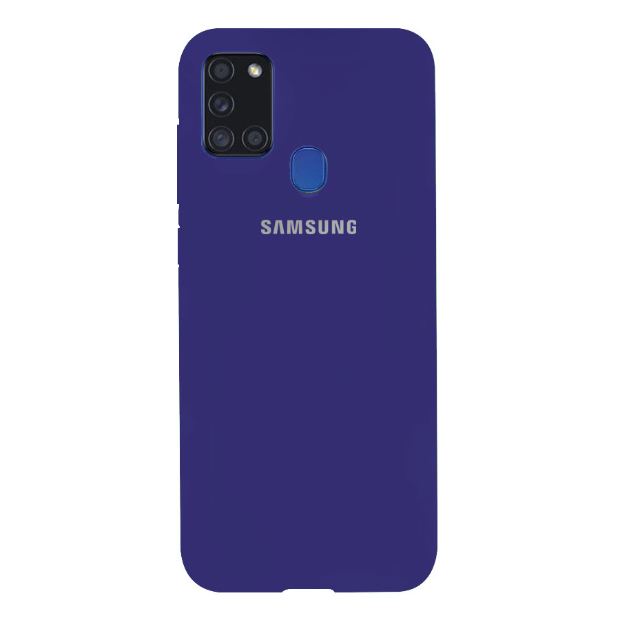 

Силикон Original Silicone Case Samsung A21/A215 HQ синий