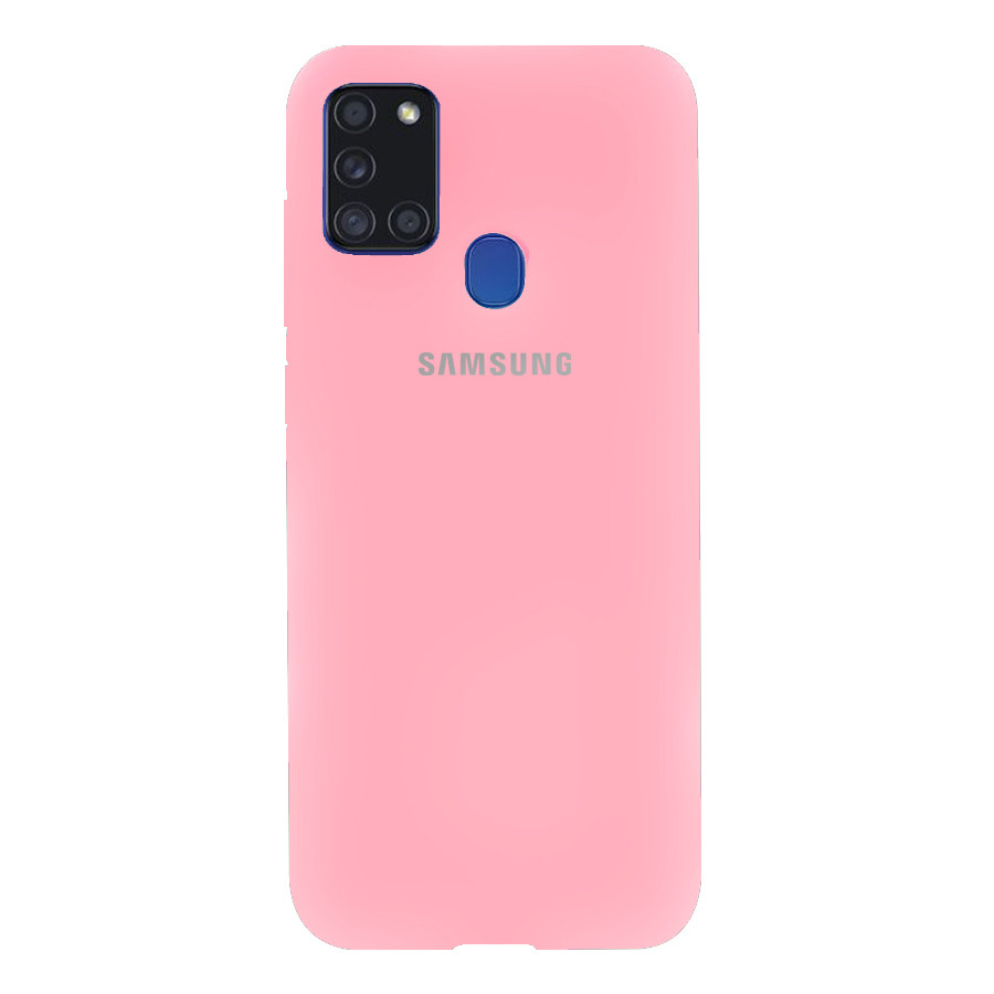 

Силикон Original Silicone Case Samsung A21/A215 HQ розовый