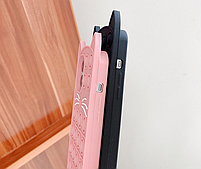 Силиконовый попит чехола нтистресс pop it для телефона iPhone 11 Pro кейс с пупыркой case розовый котик, фото 7