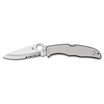 

Нож Spyderco Endura, стальная рукоятка, полусеррейтор (C10PS), Серый