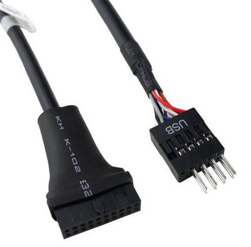 Переходник USB 3.0 => USB 2.0 для материнской платы, 20pin (мама) to 8 pin  (папа), цена 88 грн. - Prom.ua (ID#1424864666)