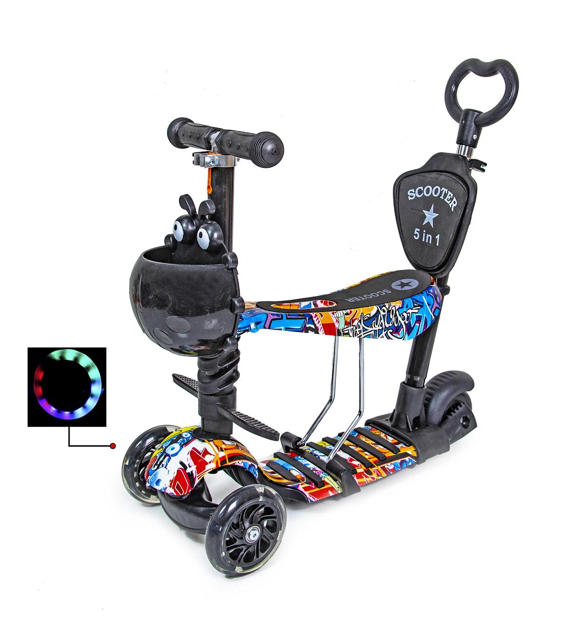 

Самокат Scooter Graffiti 5 в 1 с рисунком