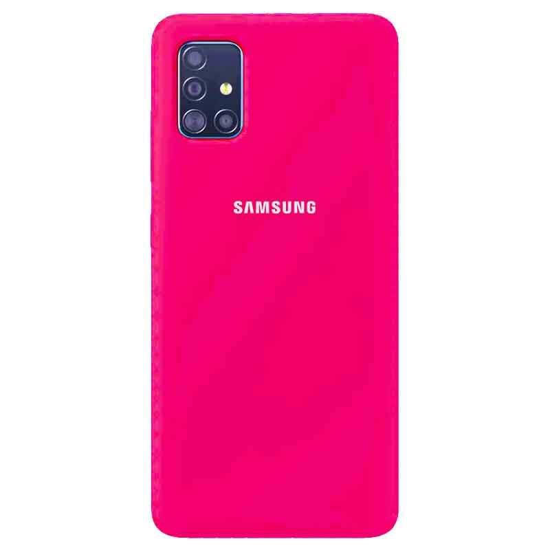 

Чехол Silicone Cover Full Protective (AA) для Samsung Galaxy A51, Розовый / barbie pink