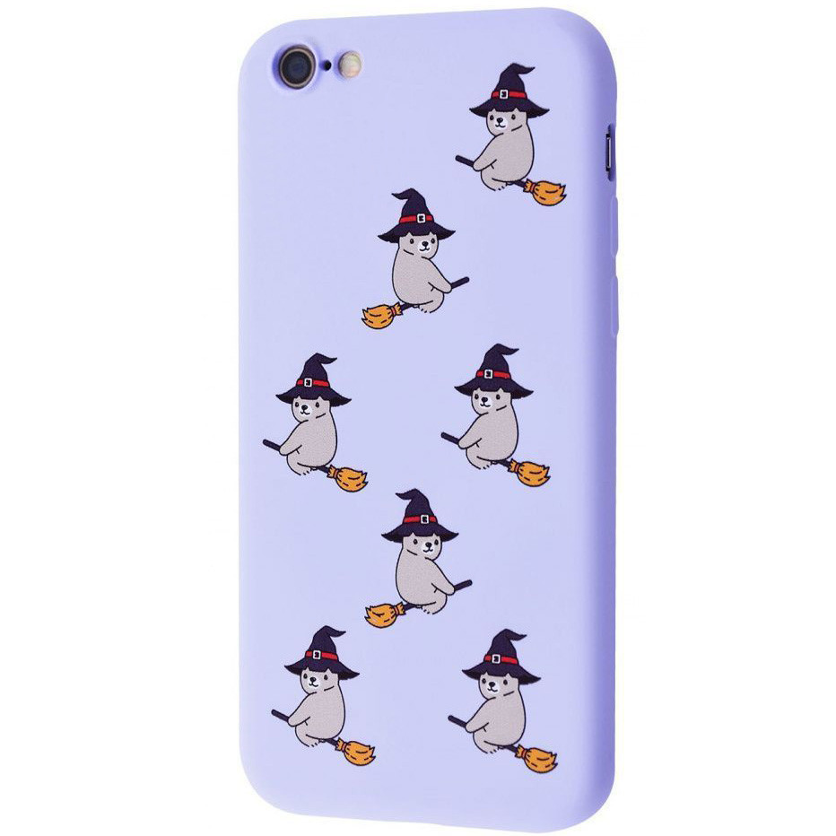 

TPU чехол WAVE Fancy для Apple iPhone 6/6s (4.7"), Bear on broom / light purple