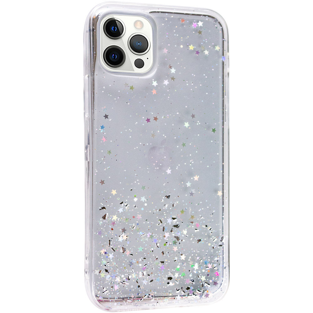 

TPU чехол Star Glitter для Apple iPhone 12 Pro / 12 (6.1"), Прозрачный