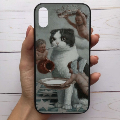 

Чехол Mood для iPhone Xr с рисунком Кот с молоком SKL68-284602, Разные цвета