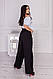 Женский черно-белый костюм из кроп-топа и брюк-палаццо, фото 4