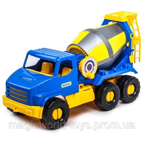 

Авто "City truck" бетономешалка, 44*19*26см, ТМ Wader (20шт), Сине-желтая
