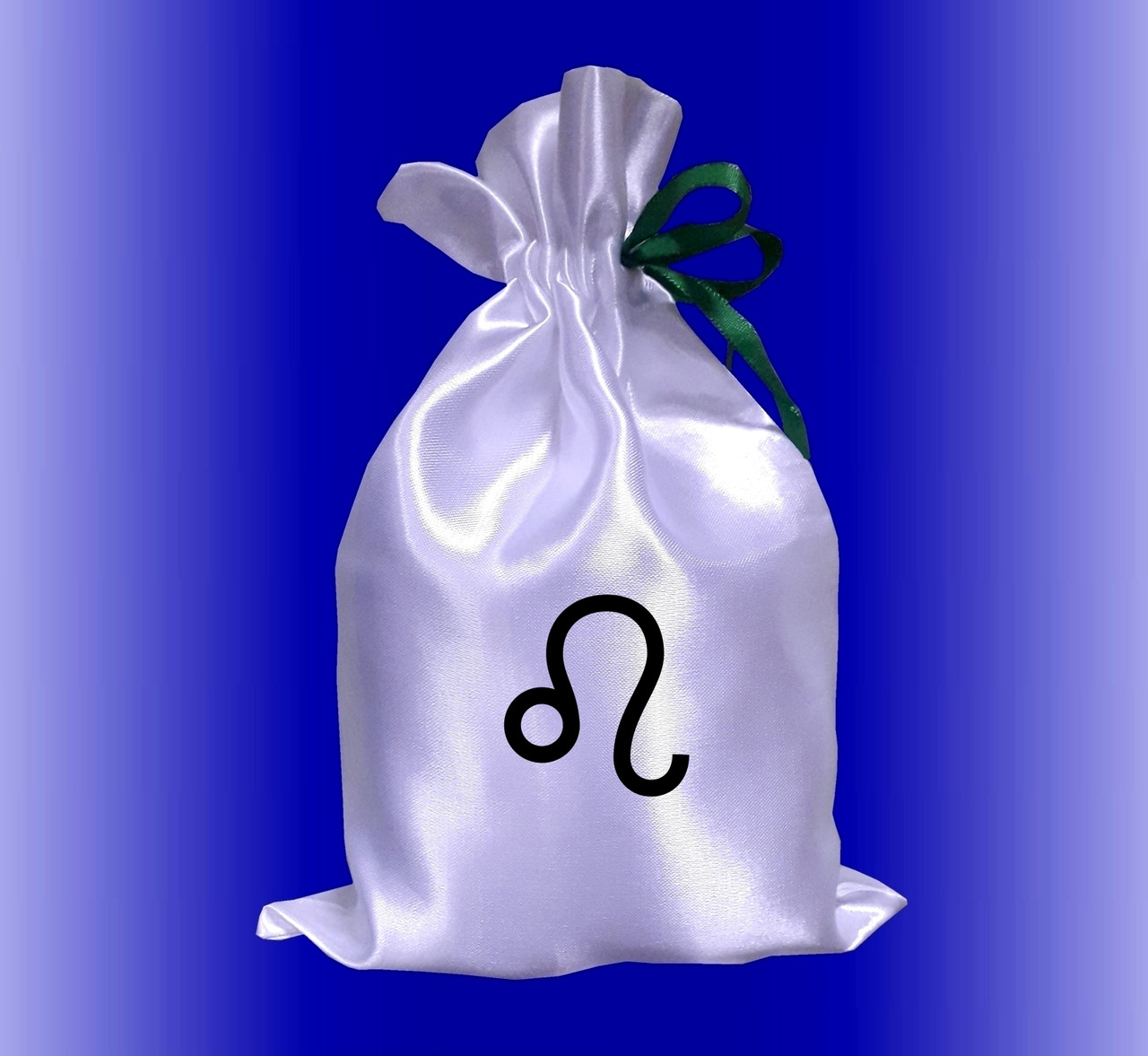 Мешочек для подарка белый с принтом Лев 17х25 см / подарочный мешочек с логотипом